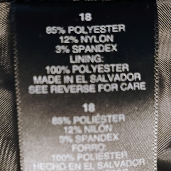 Vintage Norma Kamali Tailored Corduroy Blazer Black 1 Button Mimalist 90s Sz 18 - Picture 8 of 8